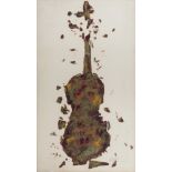 ARMAN (Nizza 1928 - New York 2005) Violoncello, 1989 Tecnica mista, cm. 100 x 60 Firma e data in