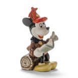 STATUINA DI MICKEY MOUSE DI W. GOEBEL PER DISNEY, ANNI '50 in ceramica dipinta. Misure cm. 9 x 5 x