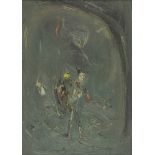 GIOVANNI STRADONE (Roma 1911 - 1981) Notturno Olio su cartone telato, cm. 35 x 25 Firma e titolo