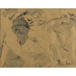 ANTONIETTA RAPHAEL MAFAI (Kovno 1895 - Roma 1975) Nudi femminili, 1948 Acquarello su carta, cm. 21,5