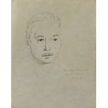 CARLO LEVI (Torino1902 - Roma 1975) Ritratto di uomo, 1963 China su carta, cm. 28 x 22 Firma e