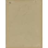 EMILIO GRECO (Catania 1913 - Roma 1995) Nudo di donna, 1949 Matita su carta, cm. 21,5 x 16,5 Firma e