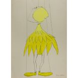 FRANCO COSTA (Roma 1934) Personaggio in costume, 1972 Tecnica mista su carta, cm. 68 x 50 Firma e