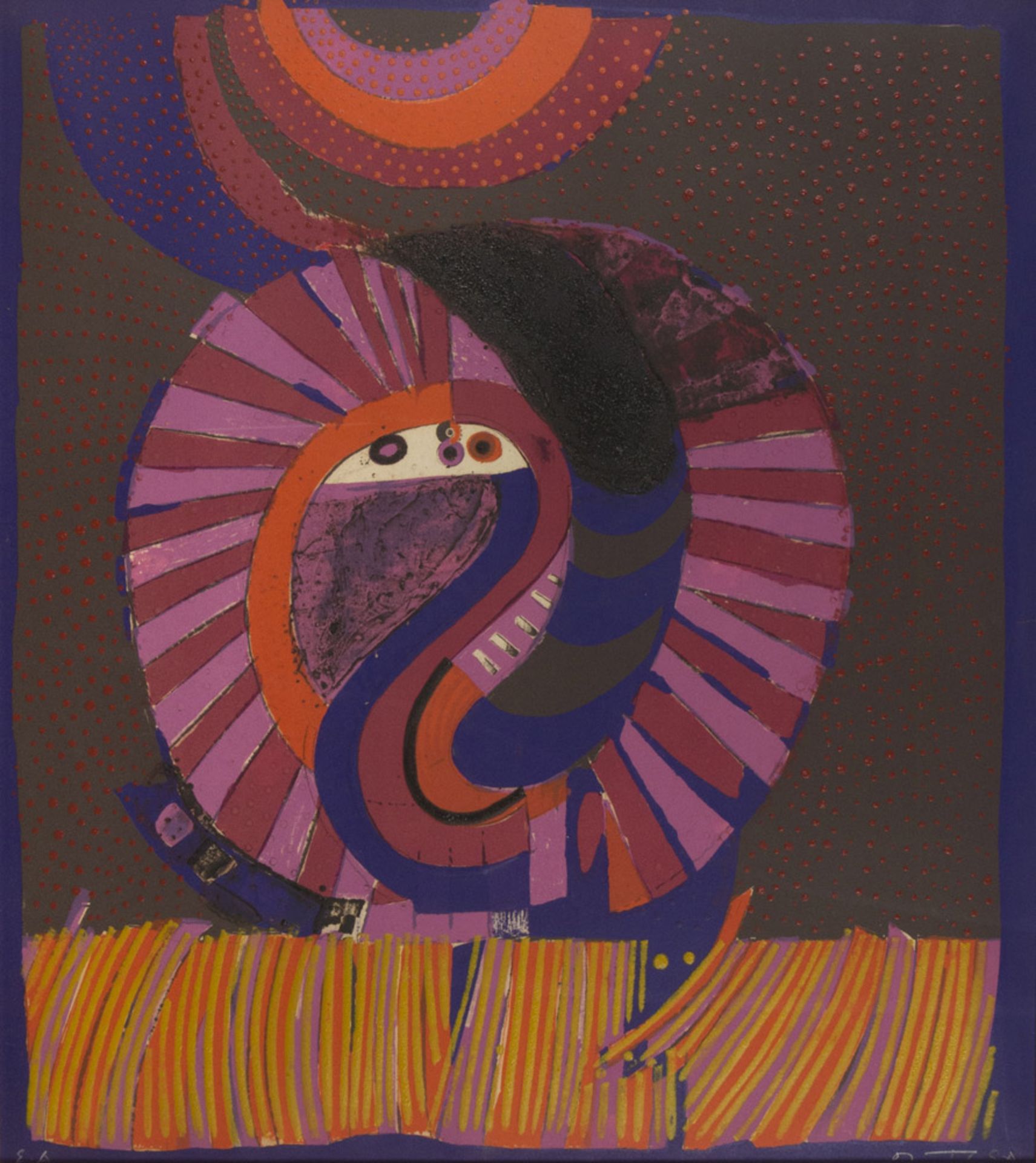 JOSÈ ORTEGA (Arroba de los Montes 1921 - Parigi 1990) Composizione Serigrafia a colori, ex. E.A.