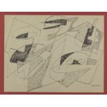 GINO SEVERINI (Cortona 1883 - Parigi 1966) Composizione astratta, 1958 ca. China su carta, cm. 21