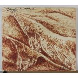 PERICLE FAZZINI (Grottamare 1913 - Roma 1987) Paesaggio, 1964 Pennarello su cartoncino, cm. 45 x