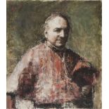 ANTONIO MANCINI (Roma 1852 - 1930) Ritratto del cardinale Pietro Gasparri, 1929 Olio su tela, cm. 80