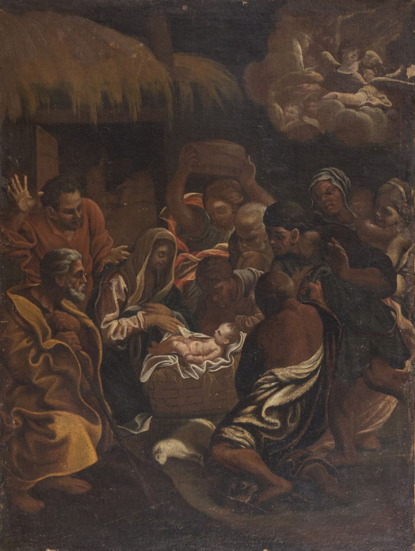 BOLOGNESE PAINTER, FIRST HALF OF 17TH CENTURY THE ADORATION OF THE SHEPHERDS