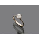 SOLITAIRE RING in white gold 18 kts., with round cut diamond. Diamond ct. 1.00, purity VS, color G/