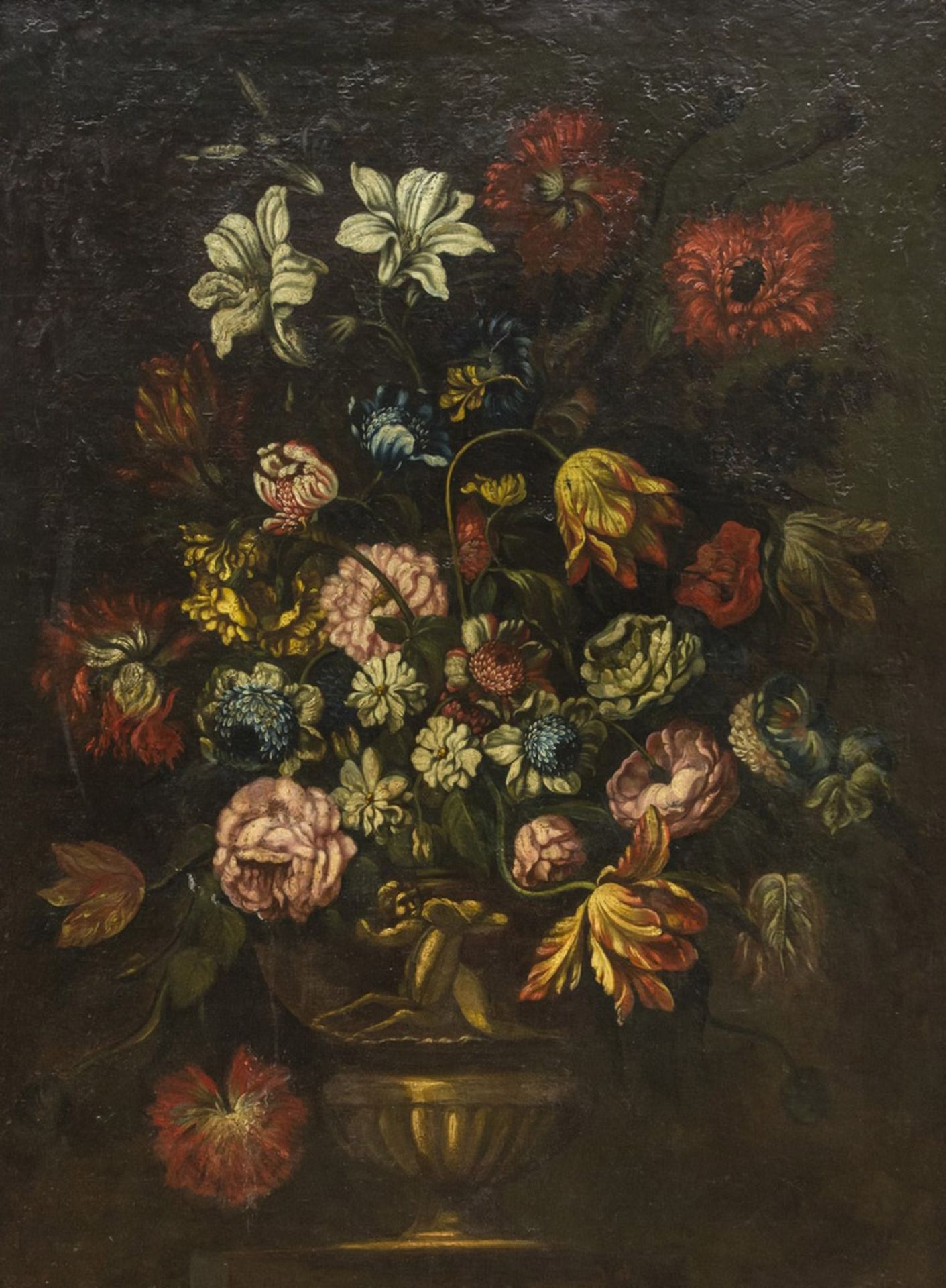 ANDREA SCACCIATI, follower of (Florence 1644 - 1710) COMPOSITION OF FLOWERS IN VASE COMPOSITION OF