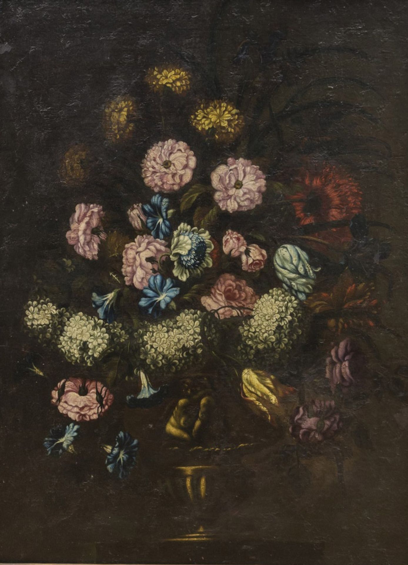 ANDREA SCACCIATI, follower of (Florence 1644 - 1710) COMPOSITION OF FLOWERS IN VASE COMPOSITION OF - Image 2 of 2