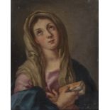 NEAPOLITAN PAINTER, 18TH CENTURY VIRGIN WITH BREVIARY Oil on canvas, cm. 26,5 x 21 CONDITIONS OF THE