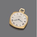 POCKET WATCH, BRAND BAUME & MERCIER in yellow gold 18 kts., champagne dial with Roman numerals and