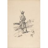 ENGRAVER OF THE 20TH CENTURY MILITARY PERSONS, AFTER FACTORS Six prints, cm. 22 x 27 Measures of the