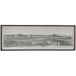 GERMAN ENGRAVER, LATE 19TH CENTURY. Views of Vienna. Three prints, cm. 19 x 56 and cm. 18 x 59.