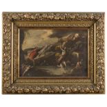 GENOESE PAINTER, SECOND HALF OF THE 17TH CENTURY Apollo and Daphne Oil on canvas, cm. 34 x 50,5