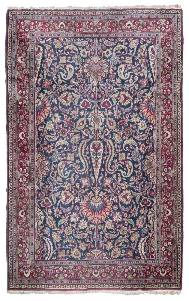 A SPLENDID KASHAN CARPET, FIRST HALF 20TH CENTURY with design of cypress and shoots with herati,
