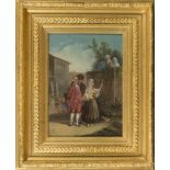 ITALIAN PAINTER, LATE 19TH CENTURY Eighteenth-century gallant scene Oil on panel, cm. 21 x 15 Not