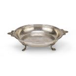 POT IN SILVER, PUNCH PADUA POST 1944/1968 smooth ground, with handles to spiral and leaves. Aquiline