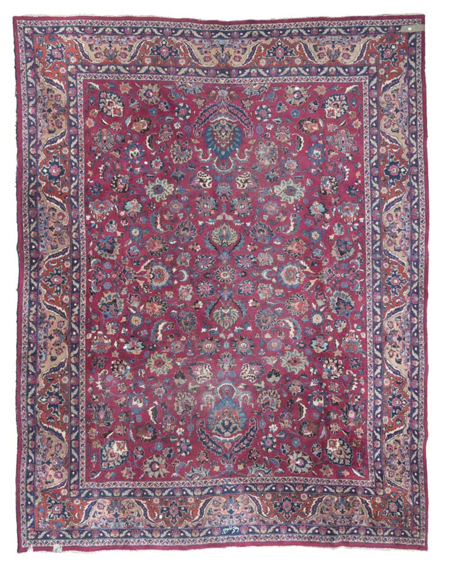 BEAUTIFUL ARAK CARPET, EARLY 20TH CENTURY With design of large palmettes and branches with Herati,