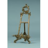 MODEL OF EASEL IN BRONZE, EARLY 20TH CENTURY with chisels to vegetable spirals, leaves and