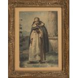 GIANT HYACINTH (Naples 1806 - 1876) Preaching monk Watercolour on paper, cm. 33 x 23 Signed to the
