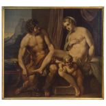 ROMAN PAINTER, 17TH CENTURY Venus and Anchise, after Annibale Carracci Oil on canvas, cm. 121 x