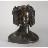 FLORENTINE SCULPTOR, END OF THE 16TH CENTURY Noblewoman's bust Lost wax casting bronze, cm. 48 x