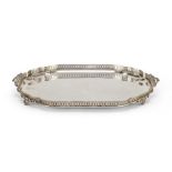 TRAY IN SILVER, PUNCH ALEXANDRIA POST 1968 Silversmith Goretta. Title 800/100. Measures cm. 48 x 32,