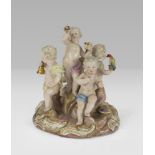 BEAUTIFUL PORCELAIN GROUP, MEISSEN EARLY 19TH CENTURY in polychromy, representing group of