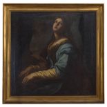 ROMAN PAINTER, 17TH CENTURY Saint Cecilia Oil on canvas, cm. 98 x 100 Gilded frame Provenance