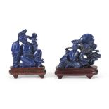 TWO SCULPTURES IN LAPIS LAZZULI, CHINA, 20TH CENTURY