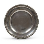 SILVER-PLATED DISH, PUNCH SERRA 20TH CENTURY