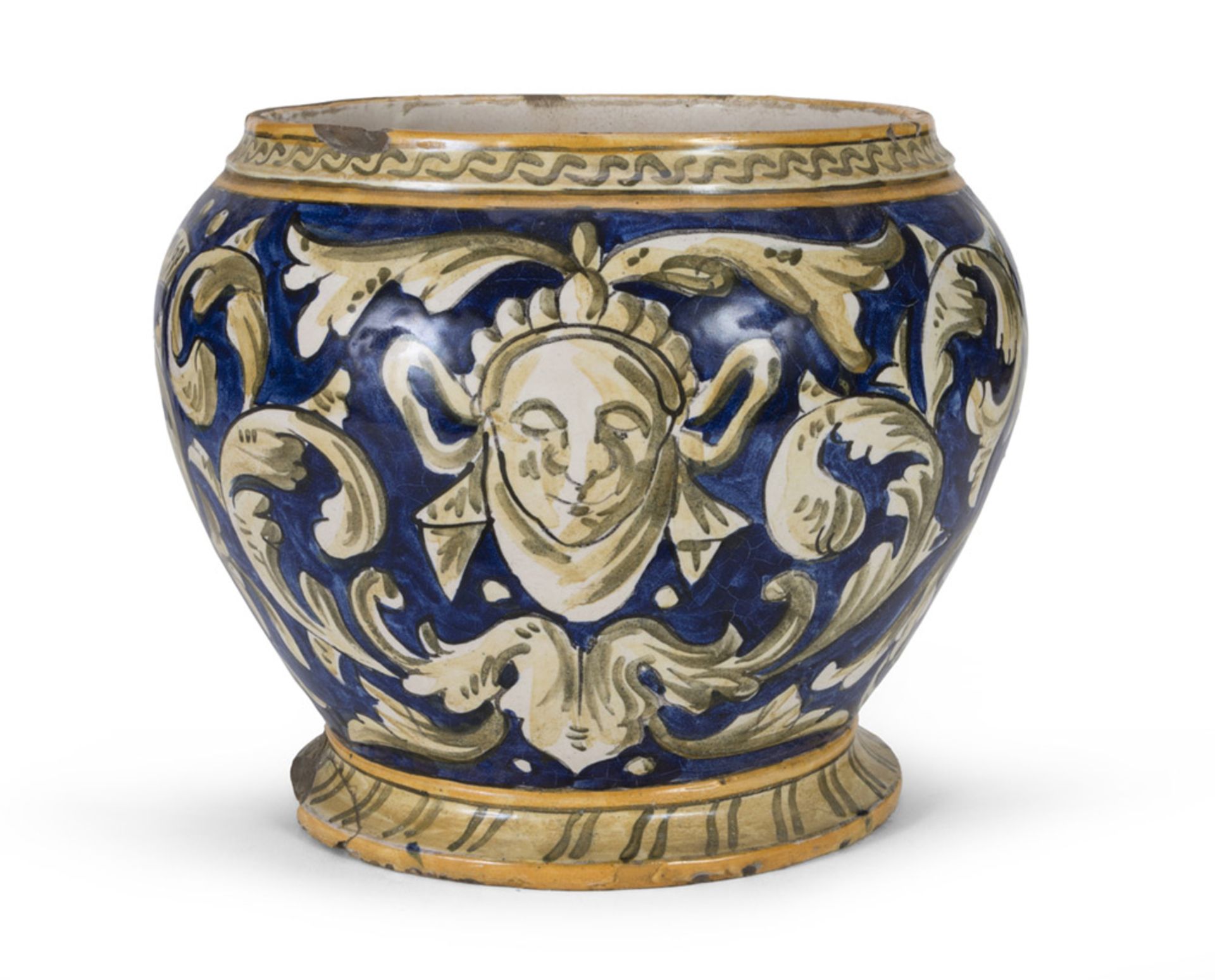 MAIOLICA VASE, NAPLES FINE 19TH CENTURY