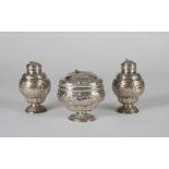 SET OF SILVER TEA BOXES, PUNCH LONDON 1741