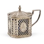 SILVER MUSTARD POT, PUNCH LONDON, 1808