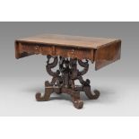 FOLDING TABLE IN MAHAGONY, PROBABLY FRANCE 19TH CENTURY