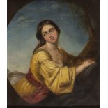 ITALIAN PAINTER, 19TH CENTURY WOMAN'S PORTRAIT IN LANDSCAPE