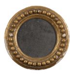 SMALL ROUND MIRROR, 19TH CENTURY