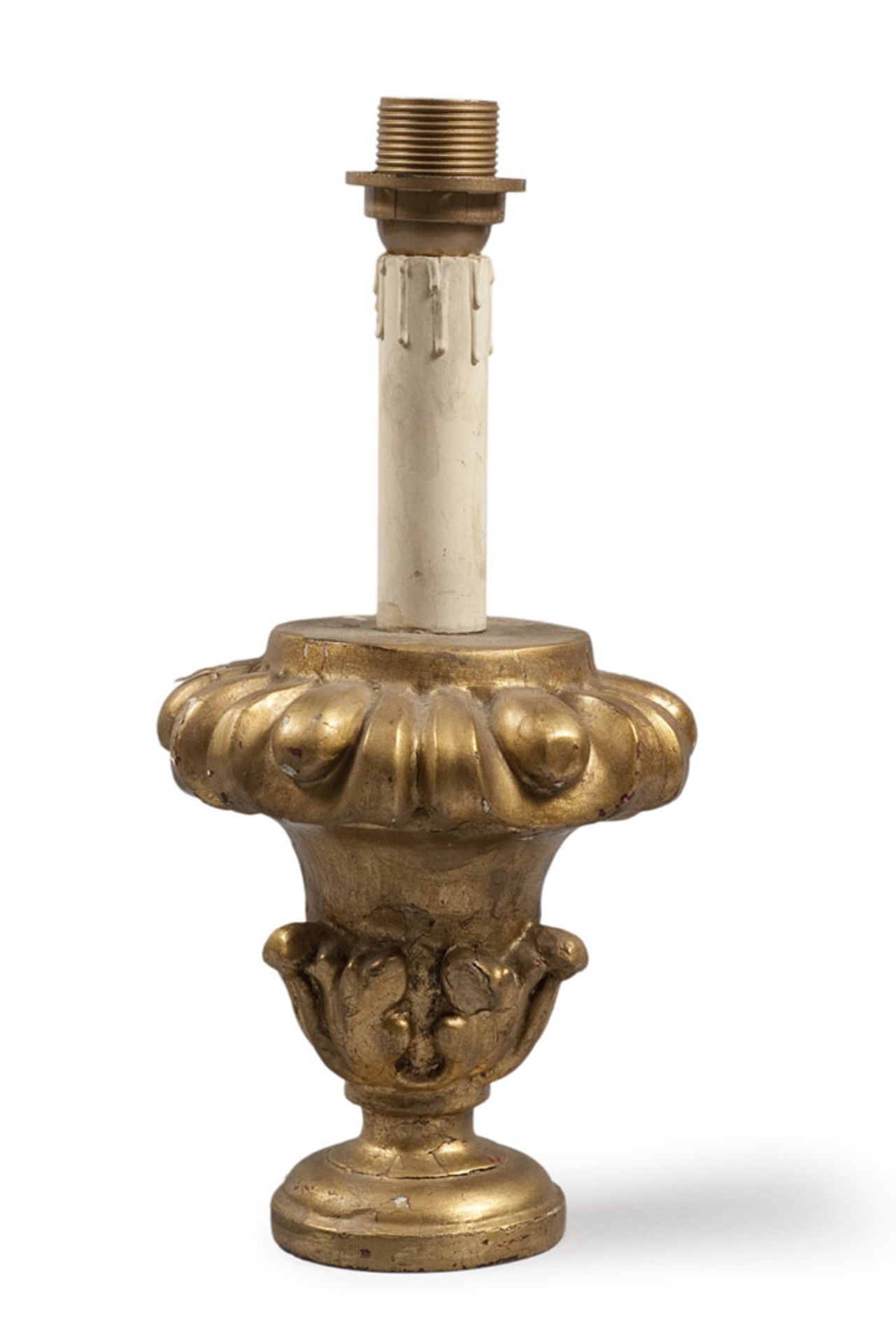 GILT WOOD WALL LAMP, ANTIQUE ITEMS