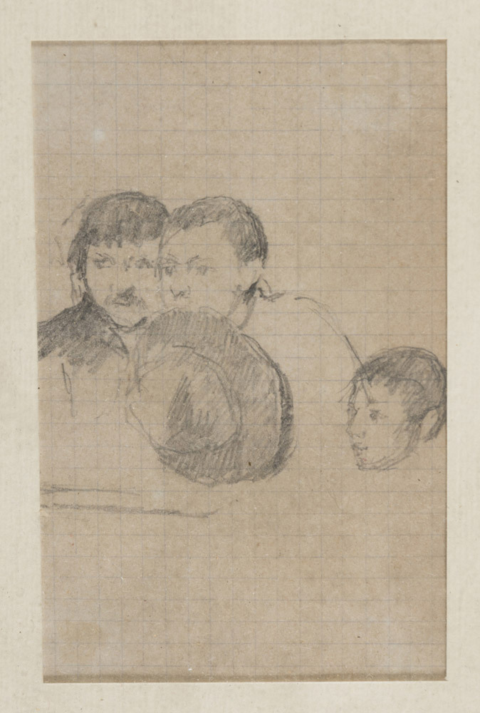 SCIPIONE VANNUTELLI (Genazzano 1834 - Rome 1894) STUDY OF MALE HEADS WOMEN IN POPULAR CUSTOM