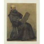 SALVATORE MARCHESI (Parma 1852-1926) READING FRIAR