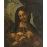 CARLO MARATTI, follower of (Camerano 1625 - Rome 1713) VIRGIN AND CHILD