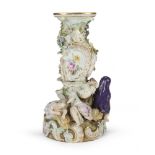 REMAINS OF PORCELAIN CANDLESTICK, MESISSEN 19TH CENTURY