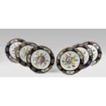 SIX PORCELAIN DISHES, SEVRES 19TH CENTURY