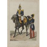 NEAPOLITAN ENGRAVER, 19TH CENTURY HONOR GUARD ON HORSE