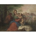 ITALIAN PAINTER, 19TH CENTURY REST ON THE FLIGHT INTO EGYPT