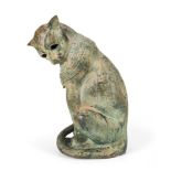 SCULPTURE OF CAT IN BRONZE, CHINA EARLY 20TH CENTURY