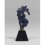 AN AFRICAN SODALITE SCULPTURE, 20TH CENTURY