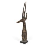 AFRICAN MASK OF ANTELOPE, KURUMBA CULTURE EARLY 20TH CENTURY